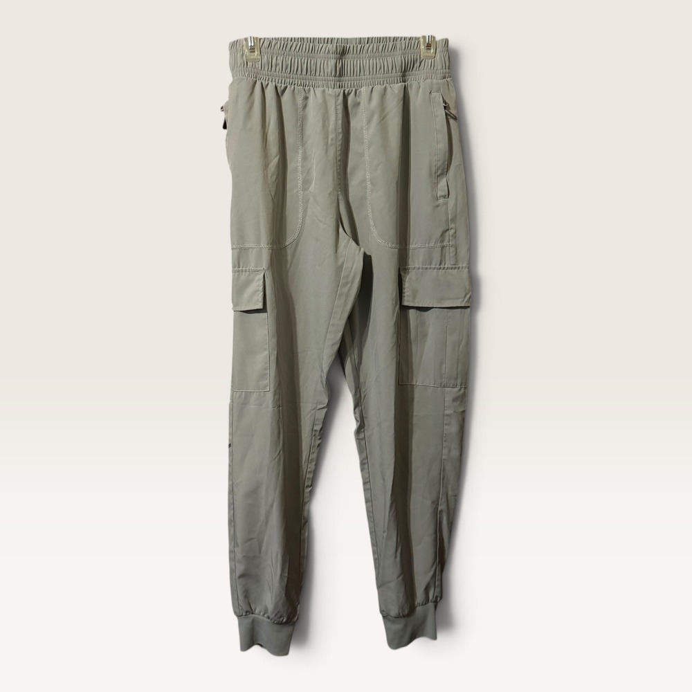 Libin Cargo Jogger Pants Size M Sage Green Hiking Utility Lightweight Stretch